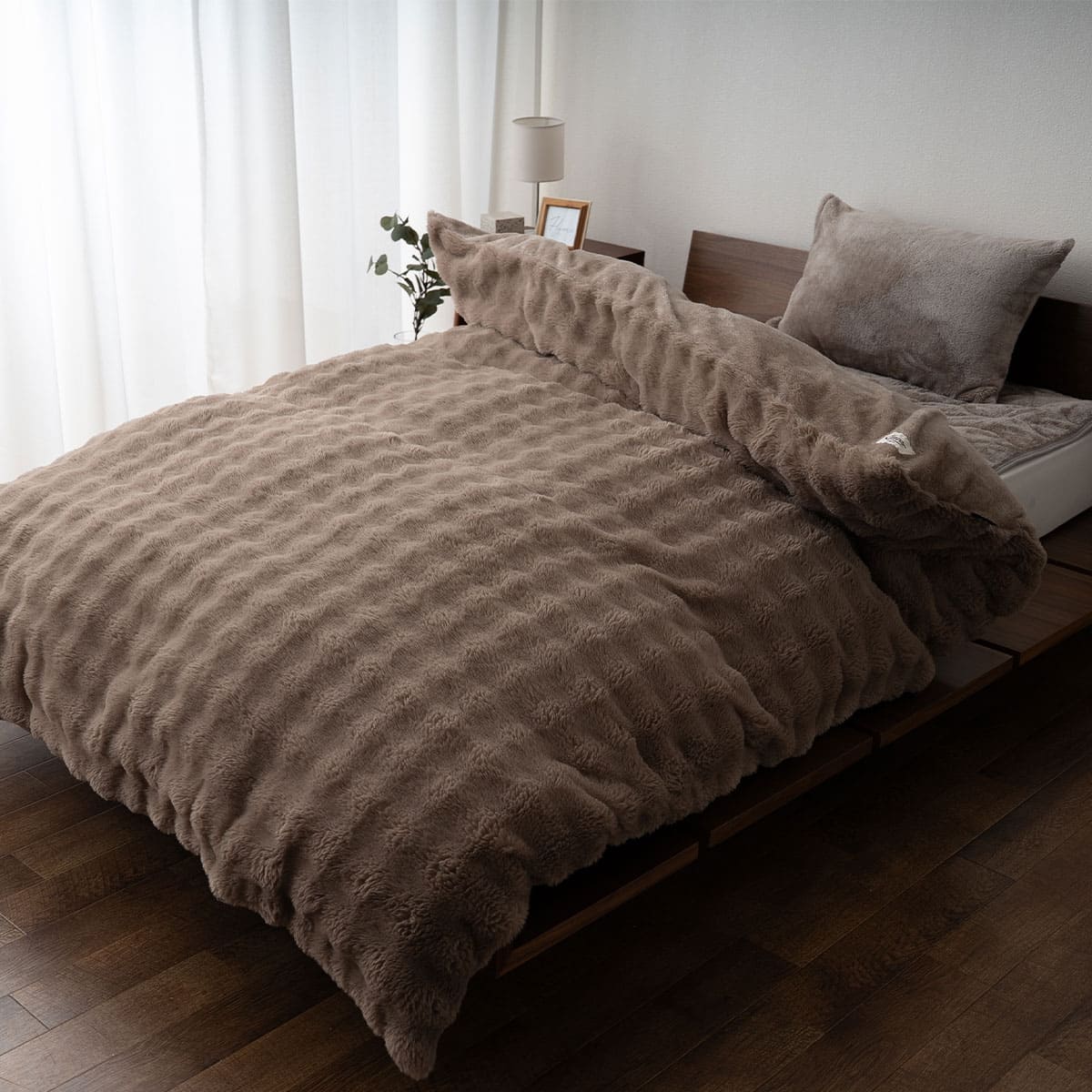 掛け布団カバー ふわふわタイプ 掛けカバー 布団カバー ラビットファー 極暖 +2℃ 吸湿発熱 あったか 秋 冬 防寒対策 寒さ対策 冷え対策
