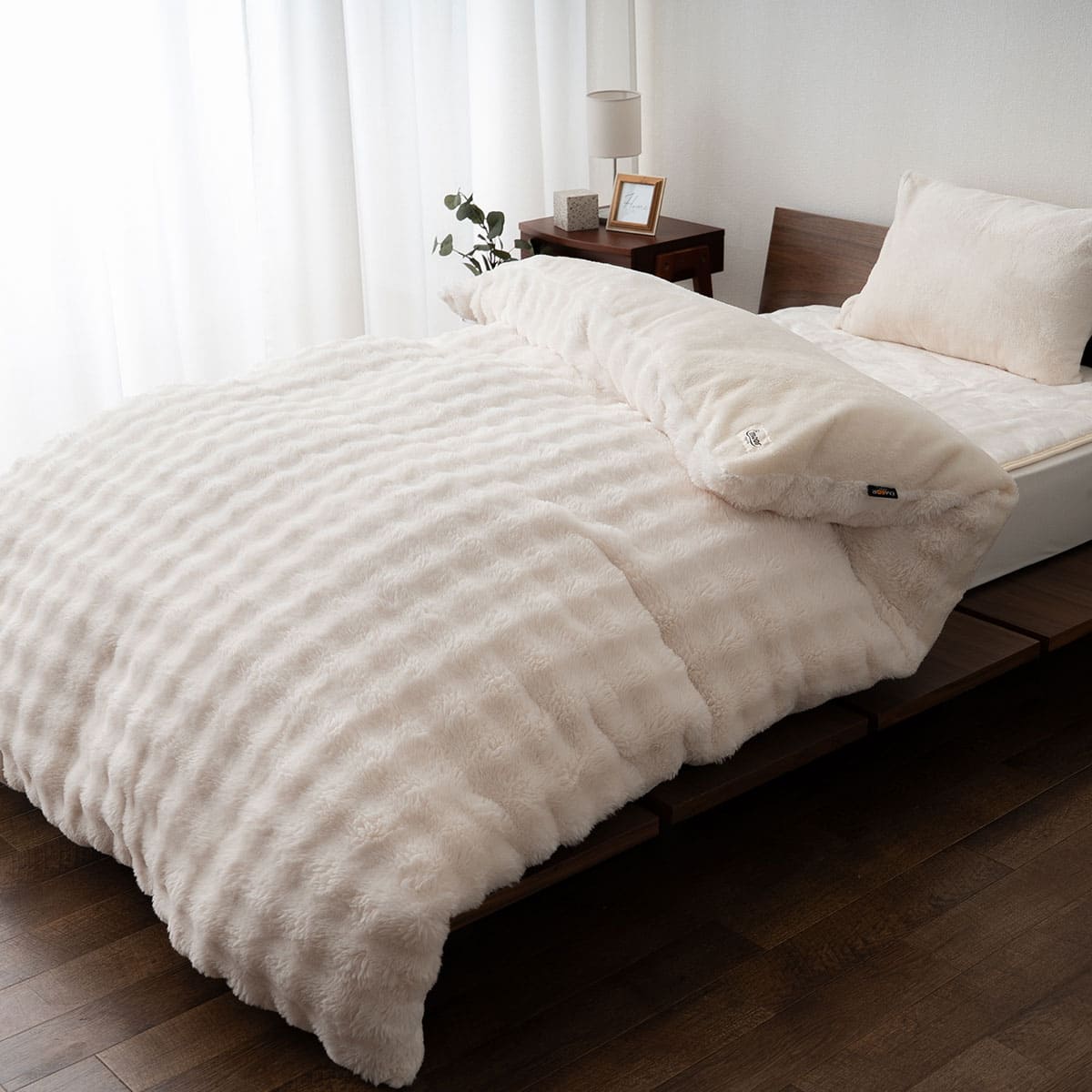 掛け布団カバー ふわふわタイプ 掛けカバー 布団カバー ラビットファー 極暖 +2℃ 吸湿発熱 あったか 秋 冬 防寒対策 寒さ対策 冷え対策