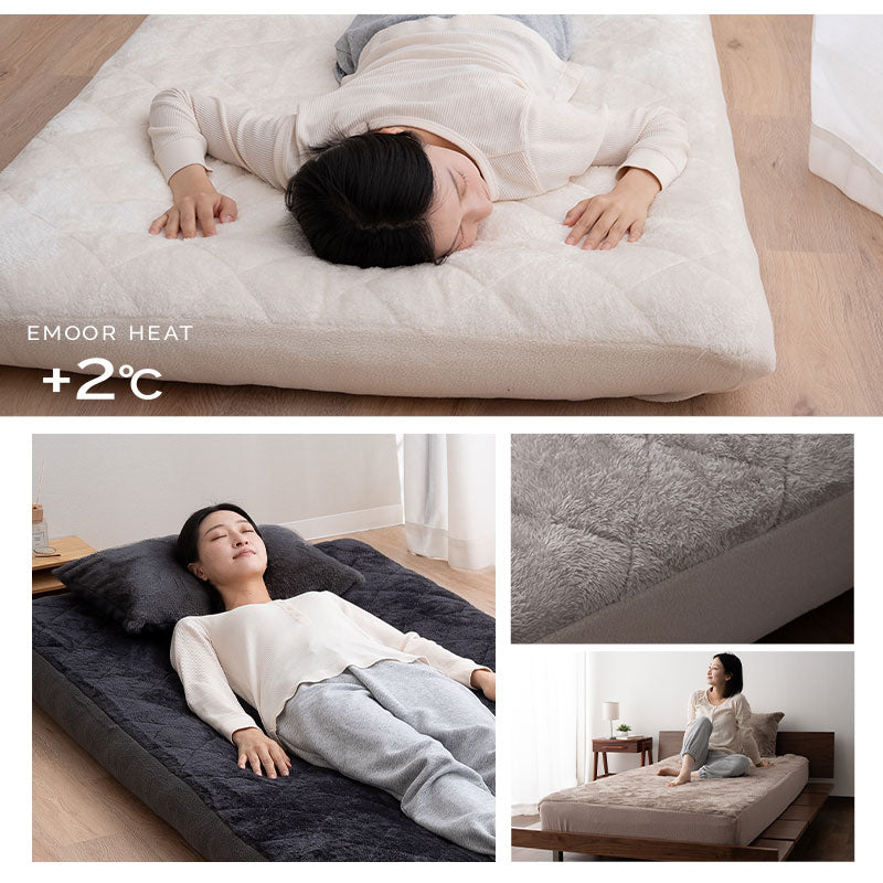 ボックスシーツ 布団・ベッド兼用 BOXシーツ ベッドシーツ ベッドカバー マットレスカバー 敷きカバー 布団カバー 極暖 +2℃ 吸湿発熱 あったか 秋 冬 防寒対策 寒さ対策 冷え対策 シングル セミダブル ダブル クイーン キング