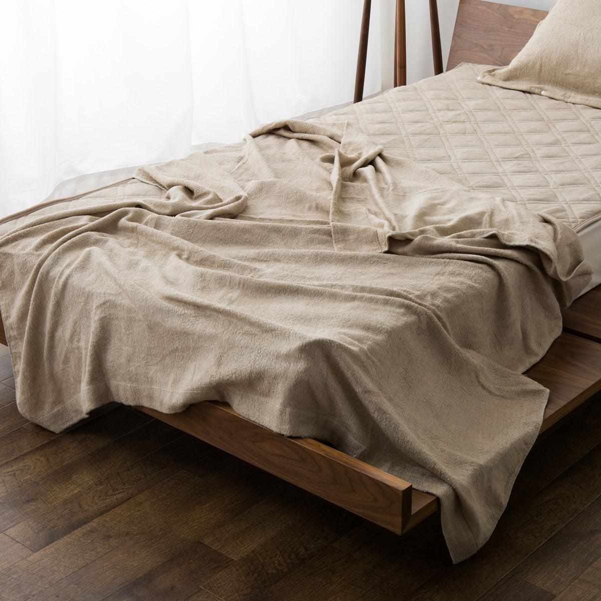 タオルケット ナチュふわタオル寝具 接触冷感・吸湿放熱