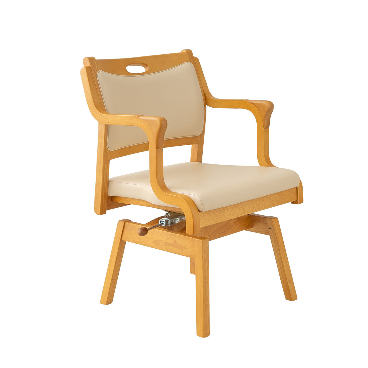 座面ロック機能付き 回転チェア ダイニングチェア ストッパー付き 肘付き アルコール対応 次亜塩素酸対応 防汚 難燃 腰痛対策 1人用