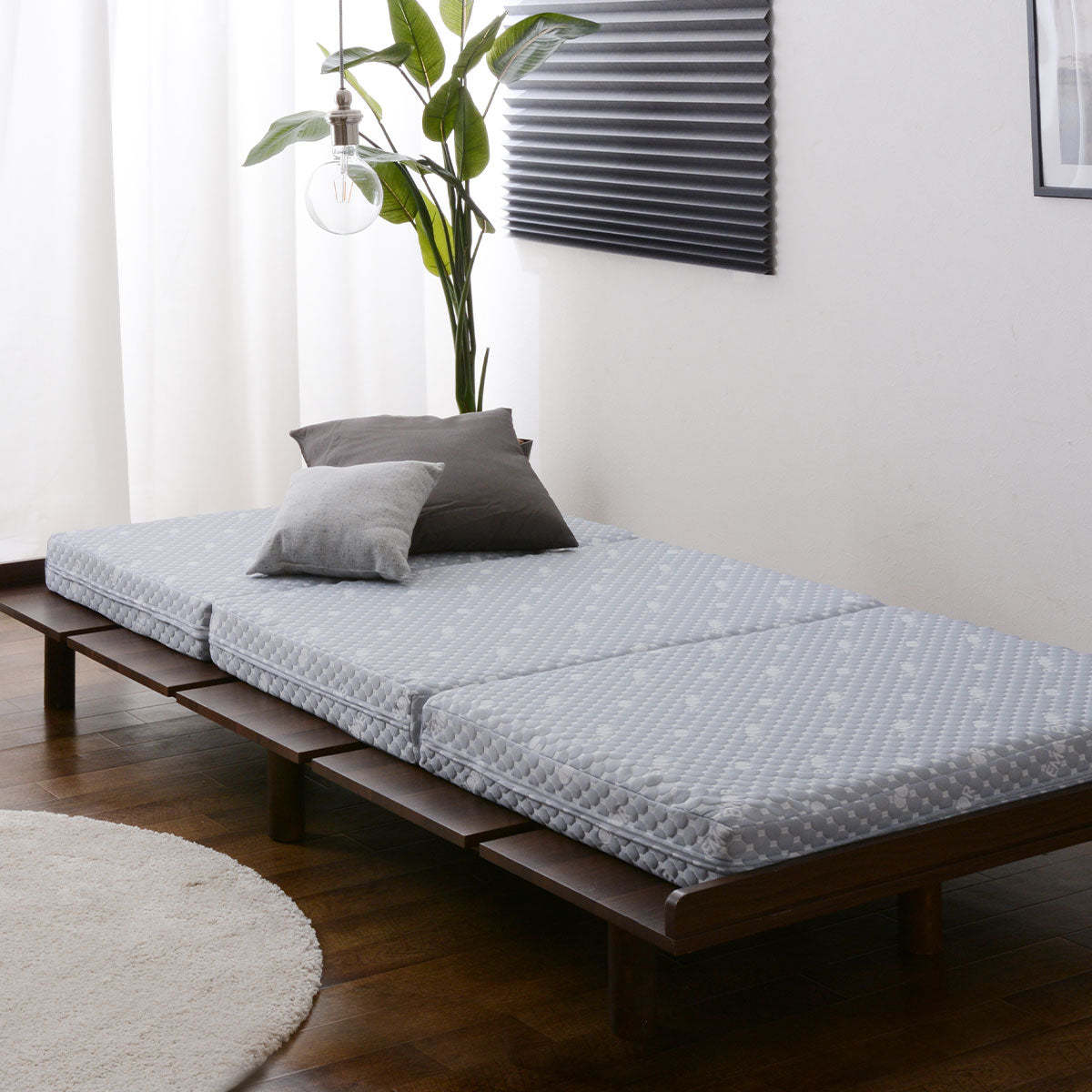 高反発 三つ折りマットレス シングルサイズ プロファイル加工 ショールーム体験可 LUXE リュクス