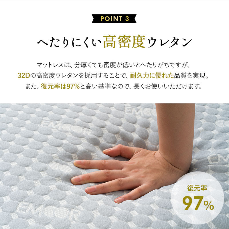 高反発 三つ折りマットレス シングルサイズ プロファイル加工 ショールーム体験可 LUXE リュクス