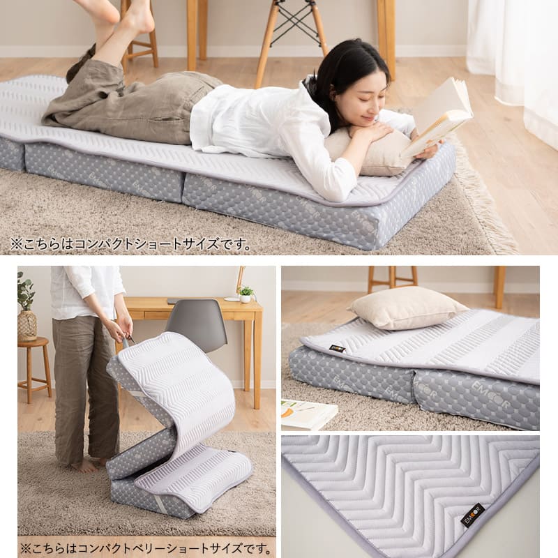 ベッドパッド コンパクトマットレス専用 コンパクトショート 幅65cm 敷きパッド マットレスカバー 日本製 抗菌 防臭 防ダニ 寝心地改善 洗い替え ズレにくい ごろ寝 コンパクト布団専用