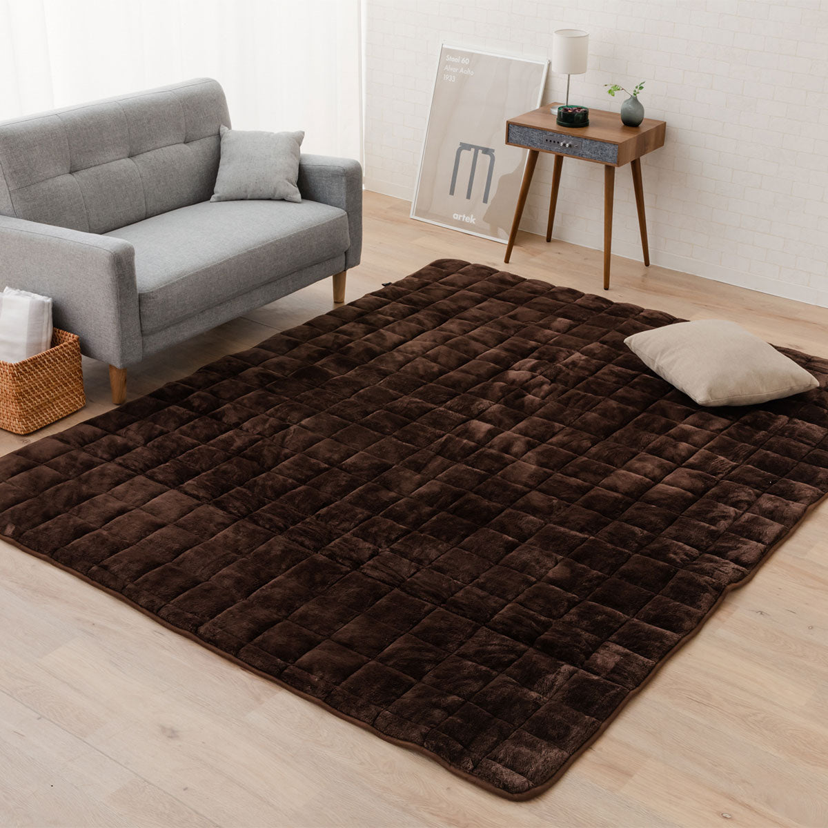 ラグ ラグマット 190×240cm カーペット 絨毯 敷きパッド 極暖 +4℃ 吸湿発熱 あったか 秋 冬 防寒対策 寒さ対策 冷え対策 長方形 約3畳 大判 大きい