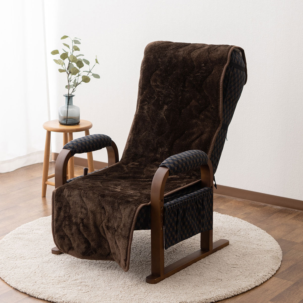 極暖+4℃ 吸湿発熱 高座椅子パッド 高座椅子カバー あったか 秋 冬 防寒 寒さ 冷え対策 汚れ防止 チェアカバー チェアパッド