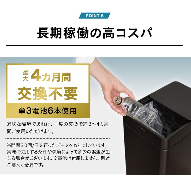 オゾン消臭機能付 電動 ダストボックス 22L 30L ゴミ箱 自動開閉 スライド式 人感センサー付き 脚付き リビング用 分別用