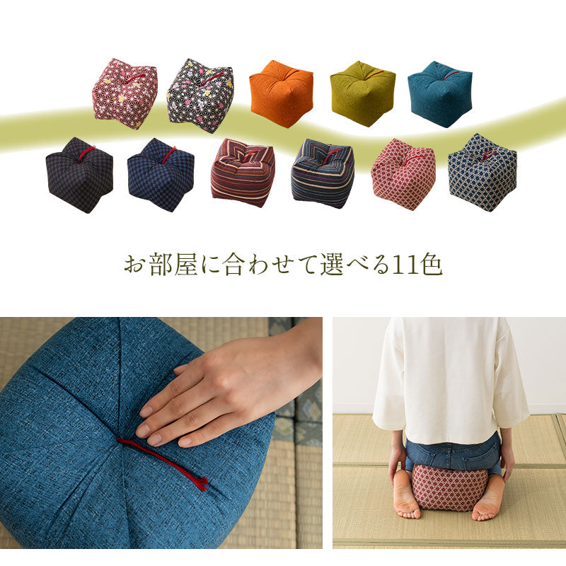 正座クッション 大きいサイズ 正座椅子 日本製 そばがら 綿100% しびれ対策 そば殻枕 ごろ寝枕 葬式 通夜 法事 稽古 あぐら