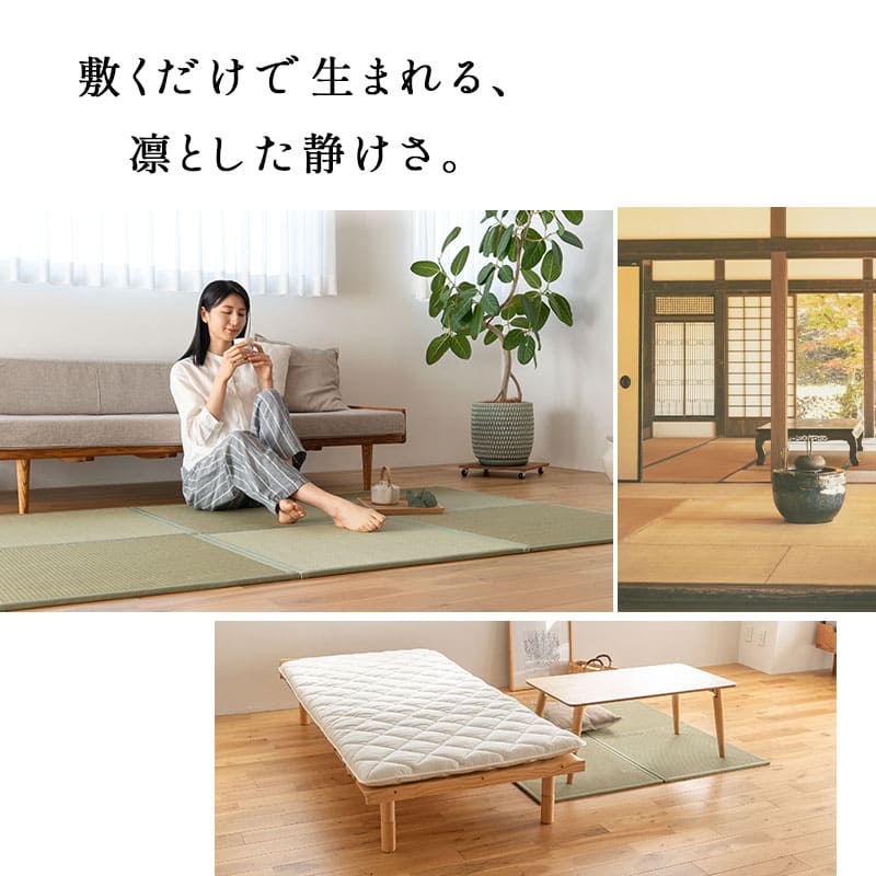 畳マット い草マット 幅70cm 正方形 4枚セット 6枚セット 天然い草 防カビ 消臭 空気洗浄 湿度調整 吸汗 滑り止め付き マット ラグ 敷物 下敷き 軽量 コンパクト 洋室 和室 敷くだけ