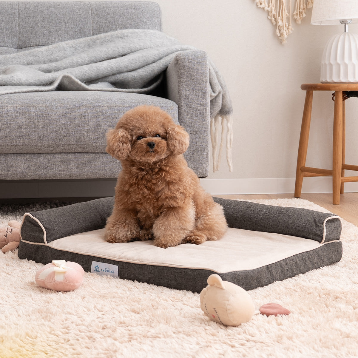 介護用 カウチベッド 犬 猫 ペット シニア L字型 低床 あご乗せ 滑り止め付き Mサイズ Lサイズ XLサイズ 介護用ベッド ペットベッド ドッグベッド キャットベッド 老犬 高齢犬 老猫 高齢猫 超小型犬 小型犬 中型犬 大型犬 介護用品 ペット用品