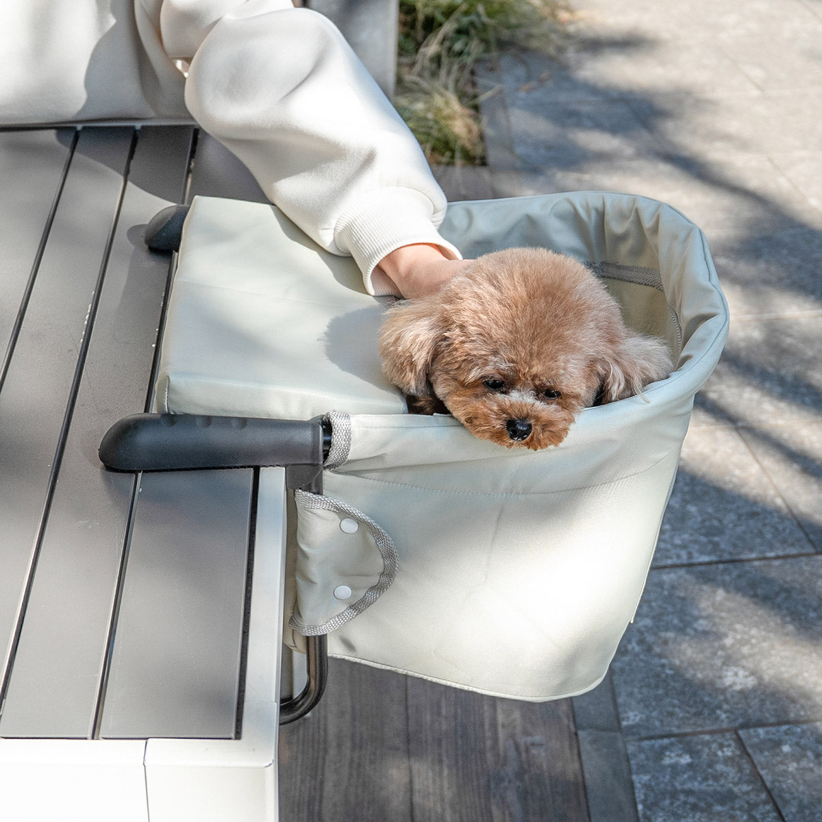 テーブルにつける ベッド わんぽっけ 愛犬用の席 超小型犬 小型犬 飛び出し防止 折りたたみ 撥水 ペットベッド ドッグベッド ペットチェア ドッグチェア テーブルチェア お食事チェア テーブル装着型