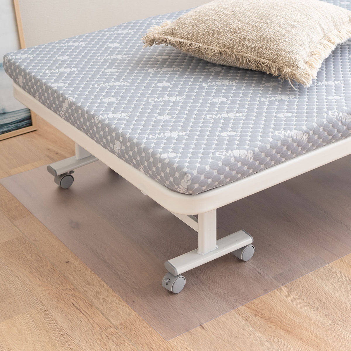 折りたたみベッド用 保護マット 100×200cm 撥水 クリア 日本製 下敷き 傷 キズ 凹み へこみ 汚れ 防止 マット シート