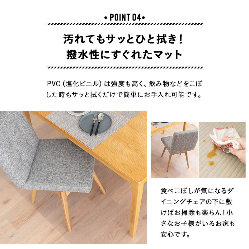 折りたたみベッド用 保護マット 100×200cm 撥水 クリア 日本製 下敷き 傷 キズ 凹み へこみ 汚れ 防止 マット シート