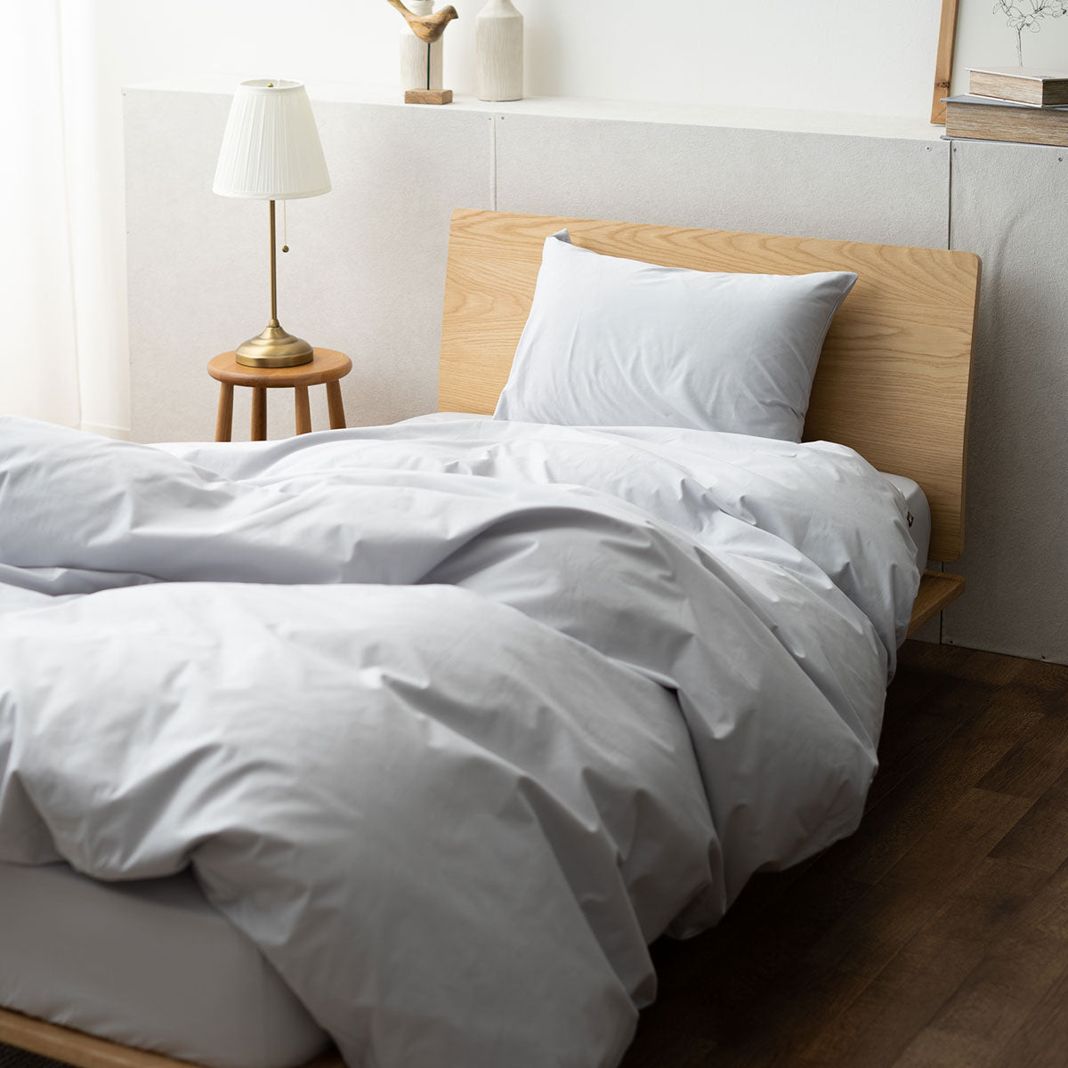 布団カバー 4点セット キングサイズ ベッド用 日本製 綿100% 抗菌・防臭・防ダニ (掛け布団カバー・ボックスシーツ・ピロケース×2)