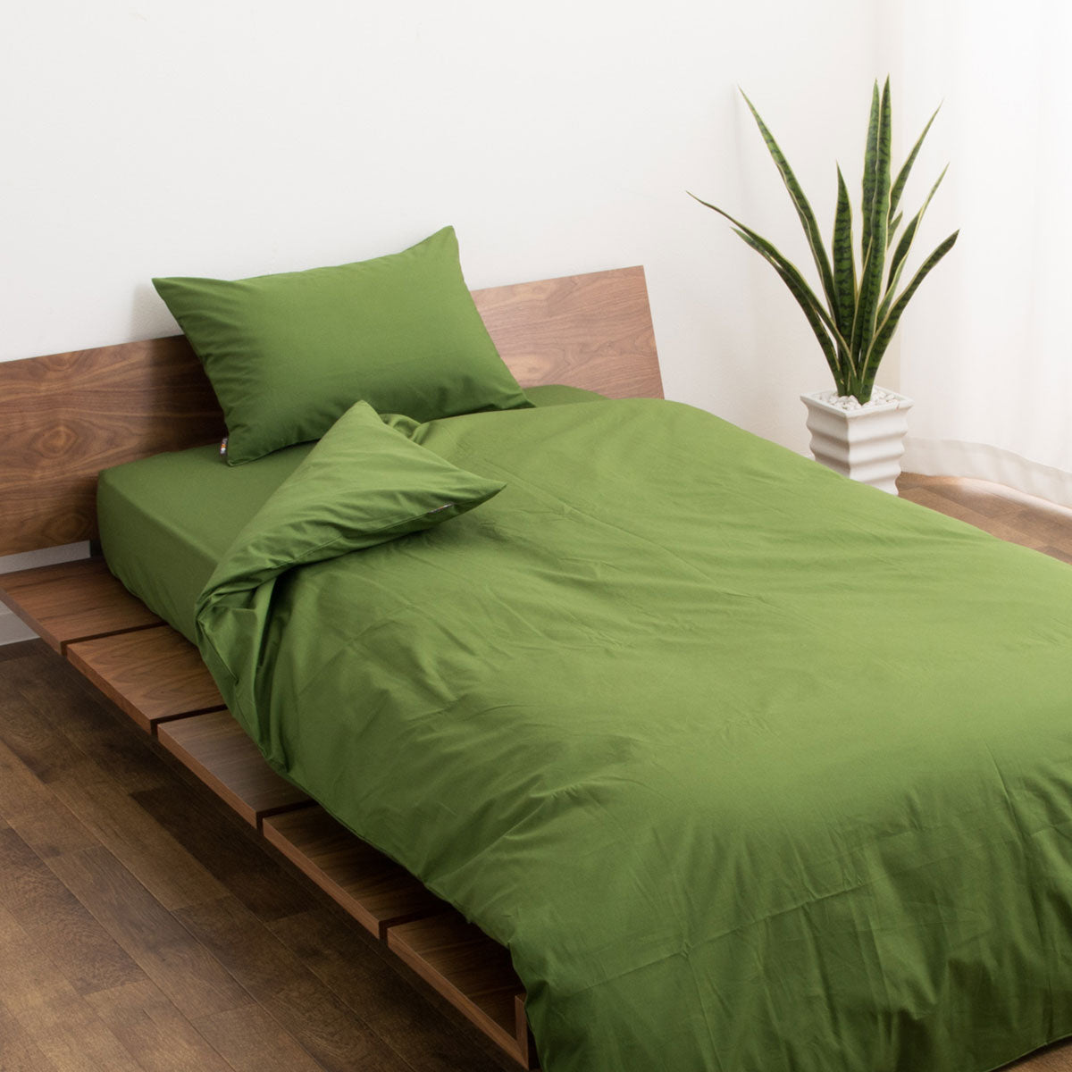 布団カバー 4点セット クイーンサイズ ベッド用 日本製 綿100% 抗菌・防臭・防ダニ (掛け布団カバー・ボックスシーツ・ピロケース×2)