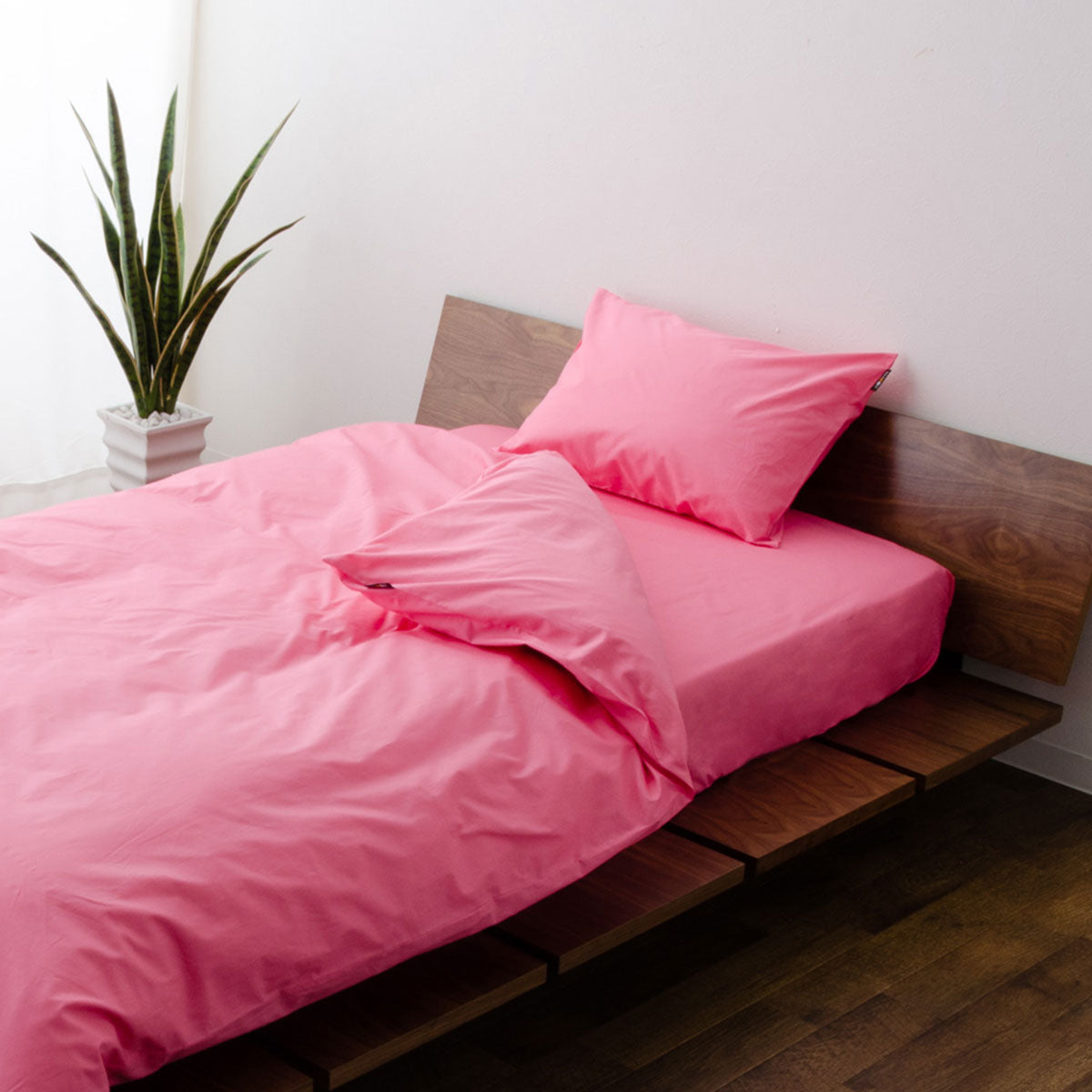 布団カバー 4点セット ダブルサイズ ベッド用 日本製 綿100% 抗菌・防臭・防ダニ (掛け布団カバー・ボックスシーツ・ピロケース×2)