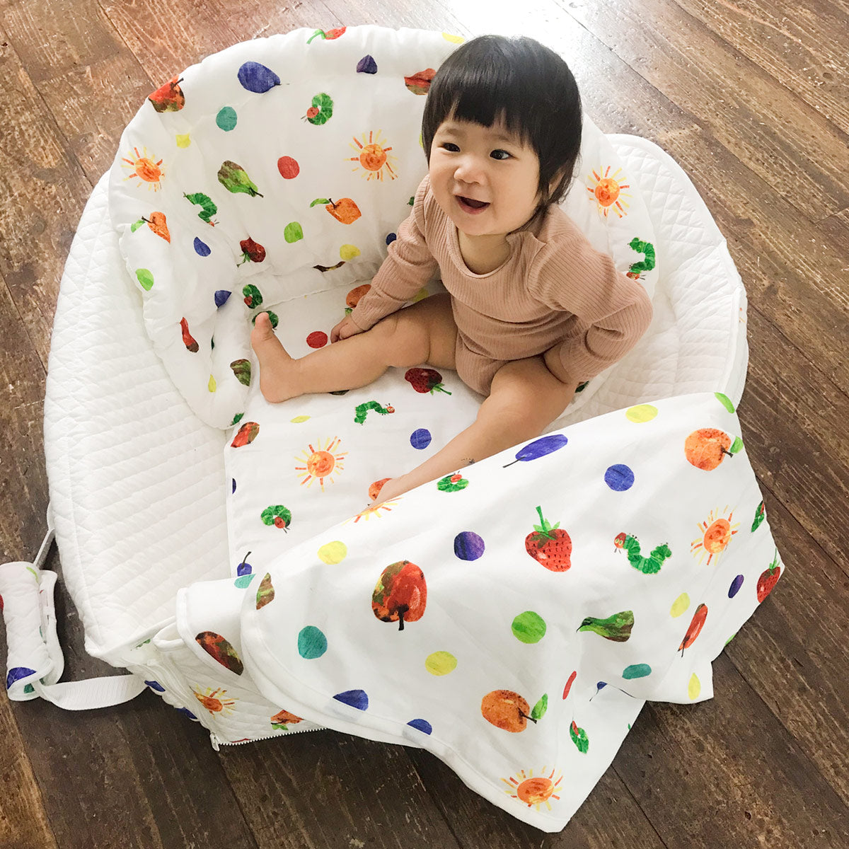 バッグdeクーファン 6way 日本製 綿100% 4重ガーゼ 洗える クーファン クーハン メイズ ゆりかご バスケット キャリー ベビー布団 ベビーベッド