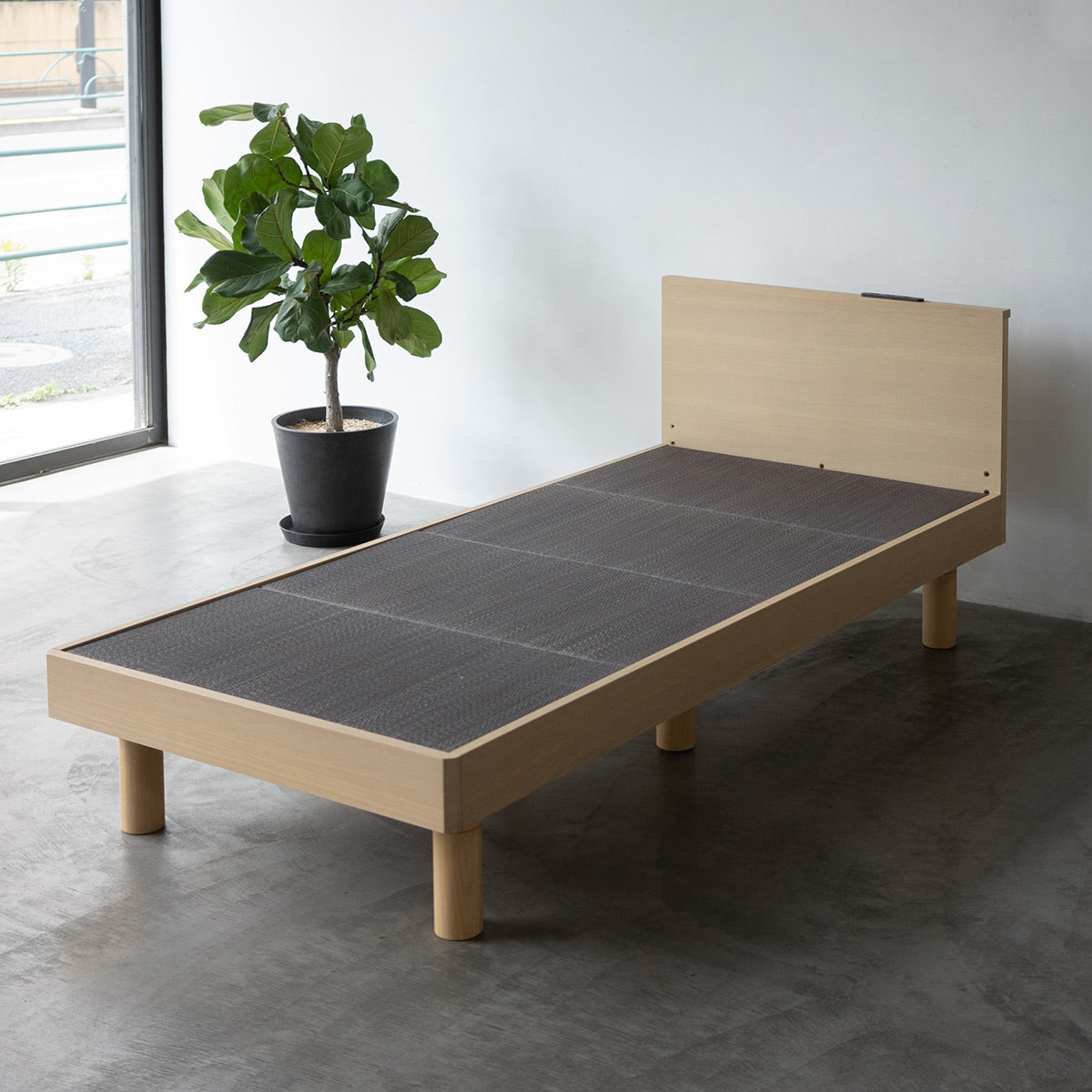 居間になる畳ベッド ジャストフレーム 木製 桐 すのこ スノコ 天然い草 閑のある暮らし