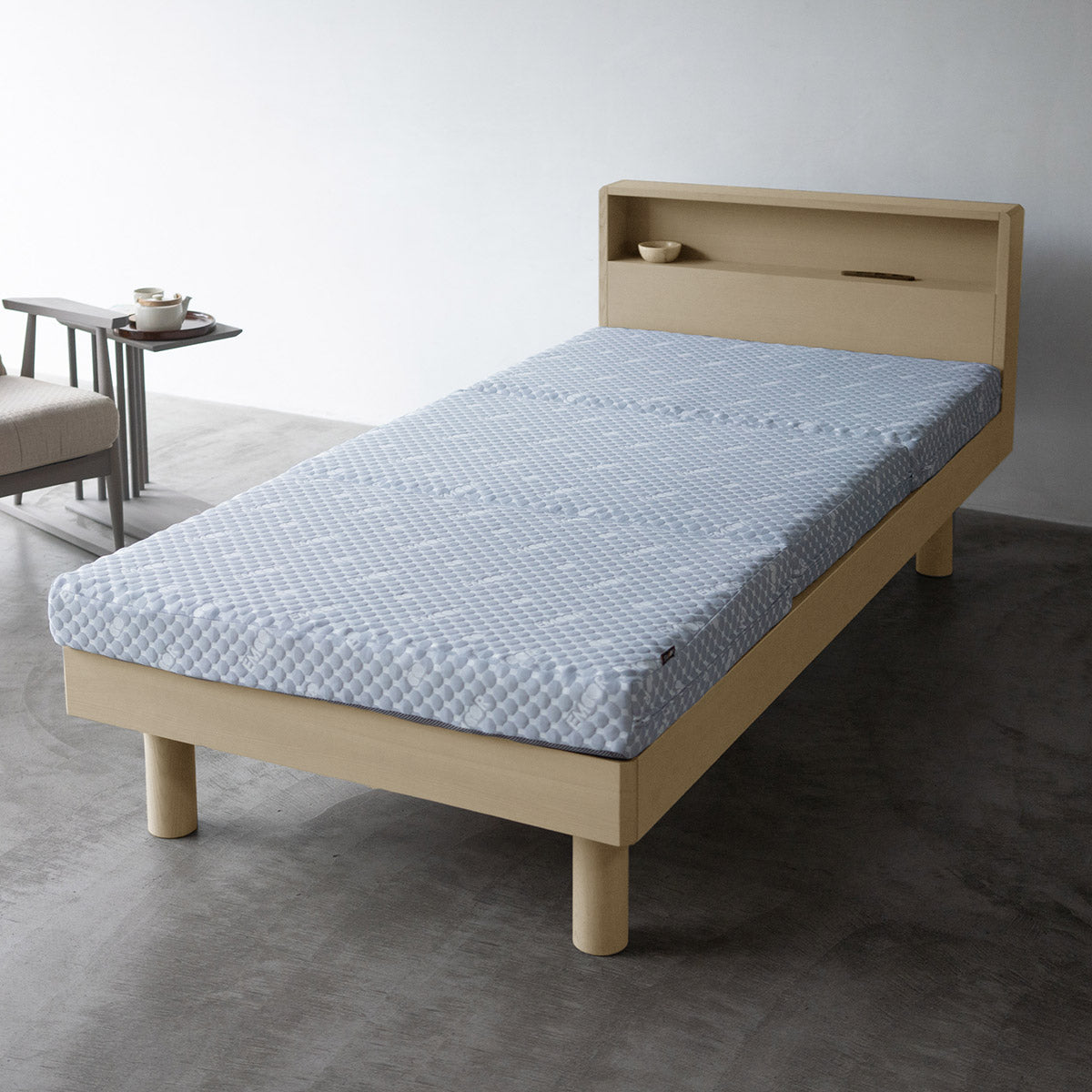 居間になる畳ベッド 選べるマットレス 2点セット ( #101 ジャストフレーム キャビネットタイプ ) セミダブル