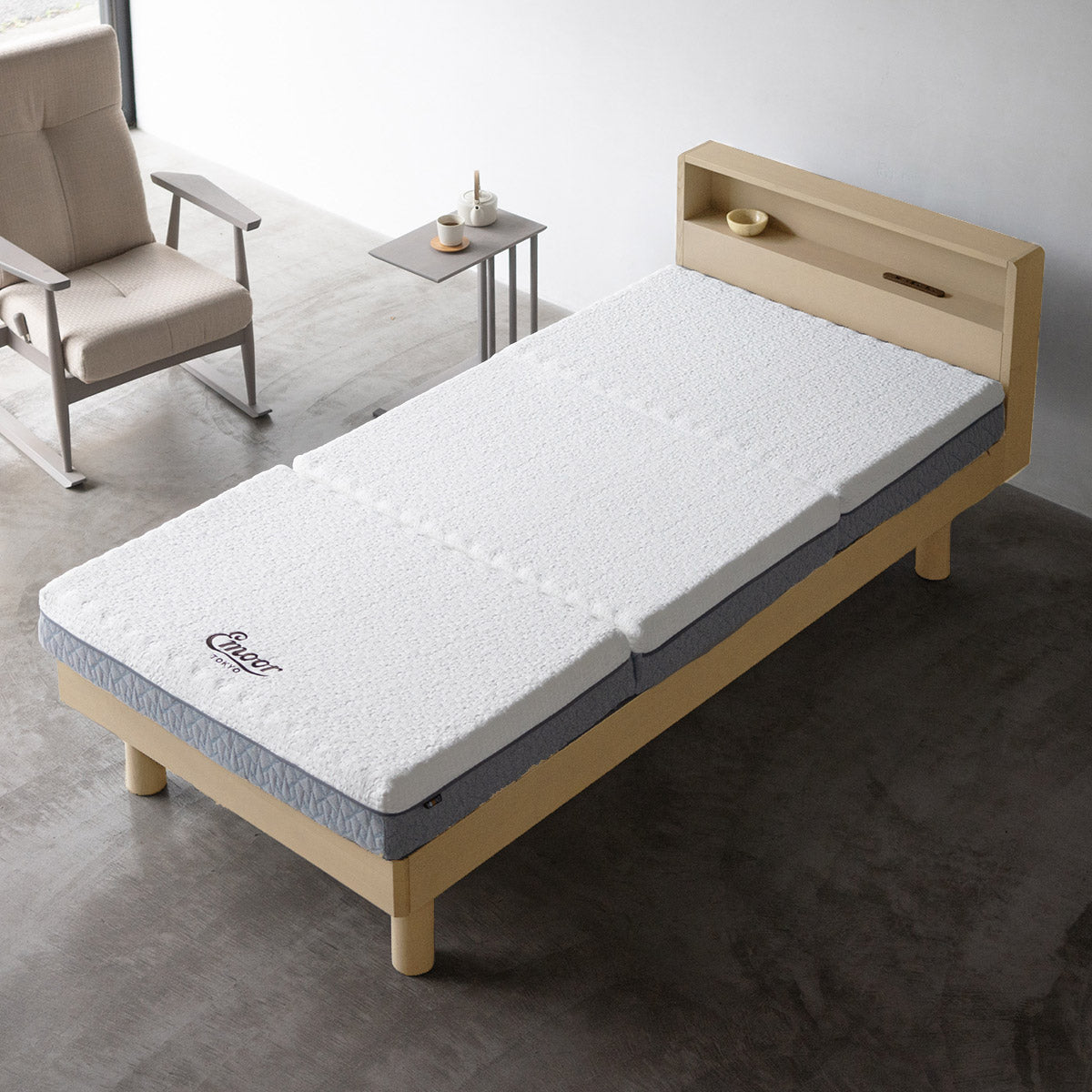 居間になる畳ベッド 選べるマットレス 2点セット ( #101 ジャストフレーム キャビネットタイプ ) シングル