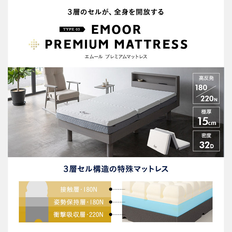 居間になる畳ベッド 選べるマットレス 2点セット ( #101 ジャストフレーム キャビネットタイプ ) セミダブル