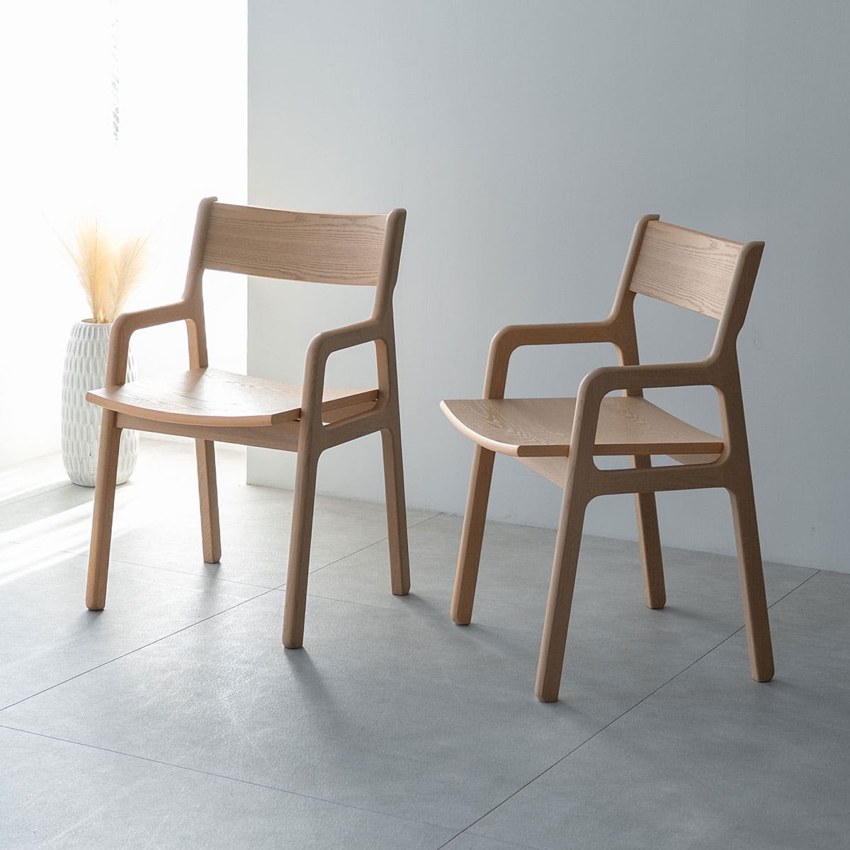 ダイニングチェア 2脚セット 肘掛け付き ハイチェア デスクチェア 食卓 リビング ダイニング 木製 椅子 いす イス チェア ハイタイプ 食事 ワーク 作業 PC リビング学習 勉強 学習 宿題 暮らしのイス クラット