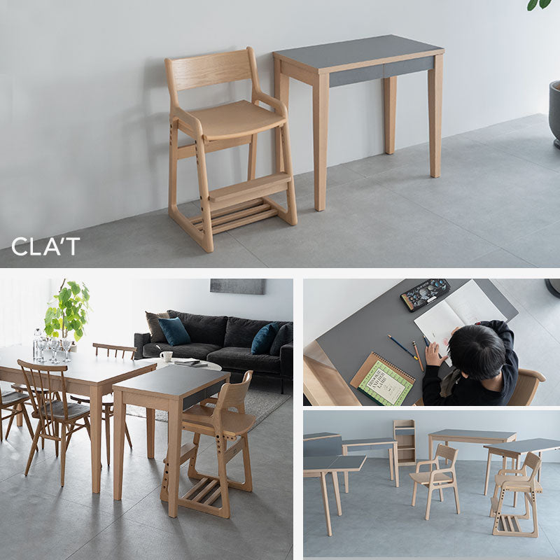 キッズデスク2点セット 子供用 キッズデスク キッズチェア 高さ調節可能 引き出し付き リビング ダイニング 子供部屋 キッズルーム 入学準備 入園準備 リビング学習 お片付け 勉強 学習 宿題 そだちの居場所 クラット