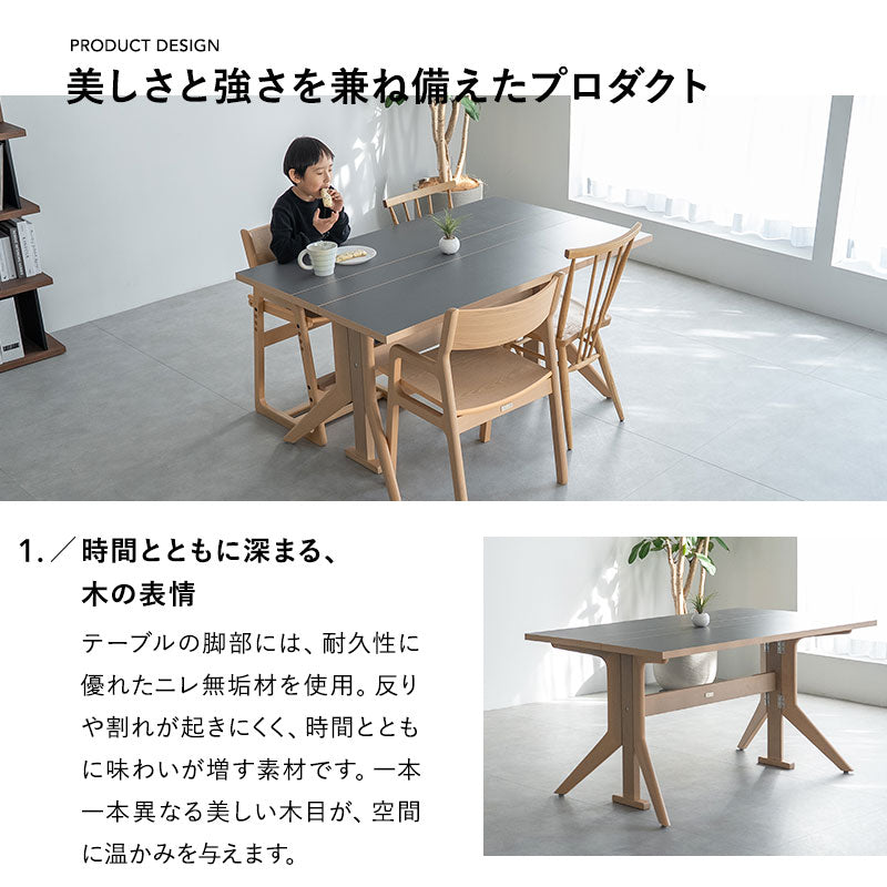 バタフライテーブル ダイニングテーブル 食卓テーブル 幅135cm 折りたたみ 長方形 角型 2人掛け 単品 木製 折りたたみテーブル 横長机 ハイテーブル デスク リビング ダイニング 食事 ワーク 作業 PC リビング学習 勉強 学習 宿題 広がる暮らし クラット