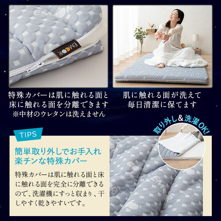 布団マットレス2 クイーンサイズ 高反発ウレタン 綿入り特殊カバー採用