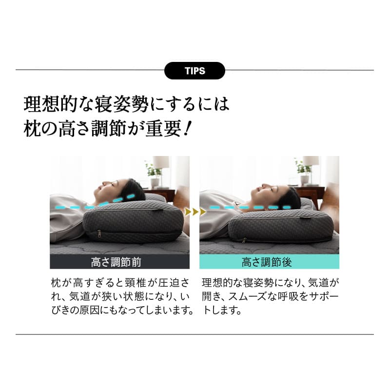 枕 まくら ピロー 43×63cm 極厚 かため 高さ調節可能 カスタム 高反発 ウレタン パイプ わた ボディケア 安眠枕 快眠枕 フィット性 体圧分散 仰向け 横向き 寝返り ショールーム体験可