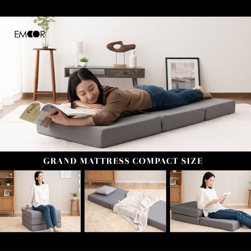 コンパクトマットレス 65×180cm 80×180cm コンパクトサイズ ごろ寝サイズ 三つ折り 折りたたみ 極厚 12cm 高反発 ウレタン かため 抗菌加工