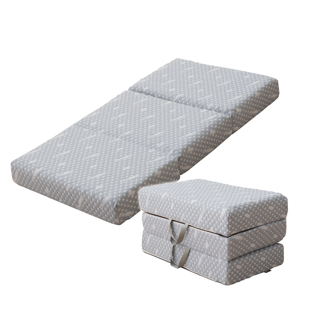 コンパクトサイズ 三つ折りマットレス 折りたたみマットレEMOOR LUXE ス 幅65cm 幅80cm EMOOR LUXE リュクスマットレス ごろ寝 コンパクトベリーショート コンパクトショート セミシングルショート