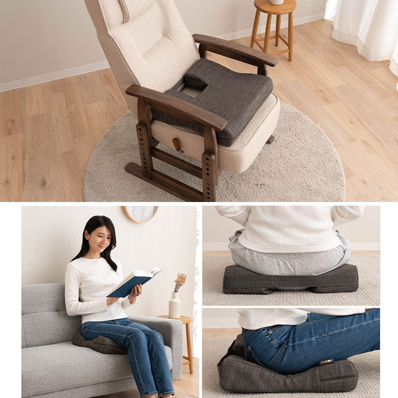 骨盤クッション 姿勢矯正 骨盤サポート 骨盤ケア 低反発クッション チェアクッション 椅子用クッション 背筋 骨盤 坐骨 腰 お尻 猫背 腰痛 高座椅子 車椅子 介護 デスクワーク