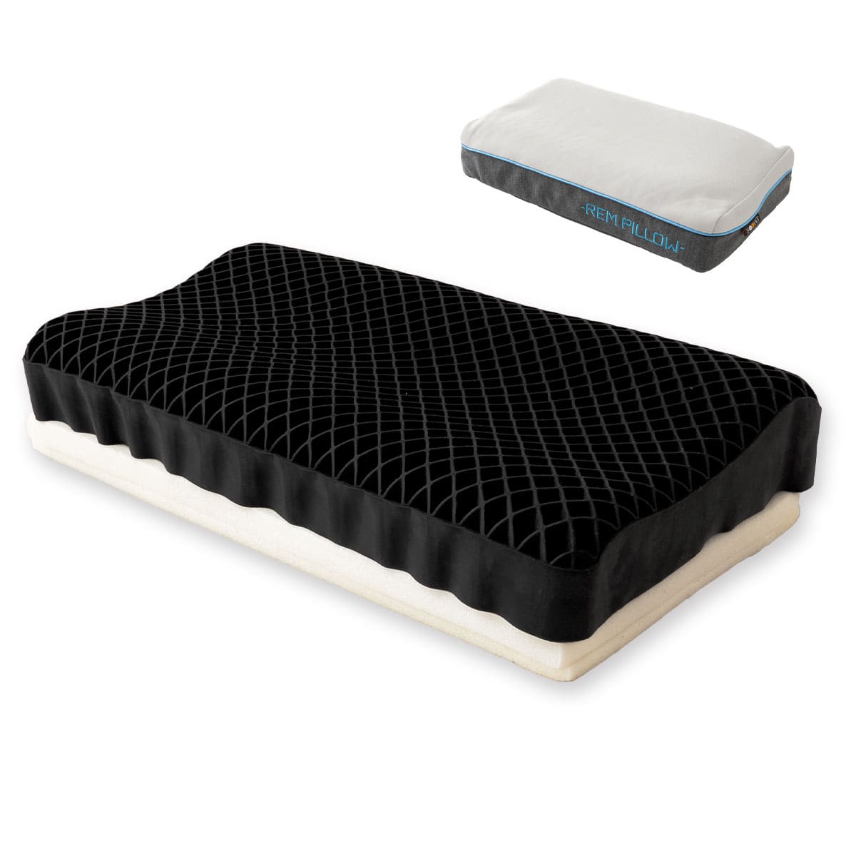 レムピロー 46×26cm カバー付き 高さ調節シート付き レムちゃんの専用ボックス入り ギフトにおすすめ ジェル 枕 まくら ピロー 高反発 ジェルピロー ゲル 無重力 洗える 丸洗い 通気性抜群 コンパクト 小さめ