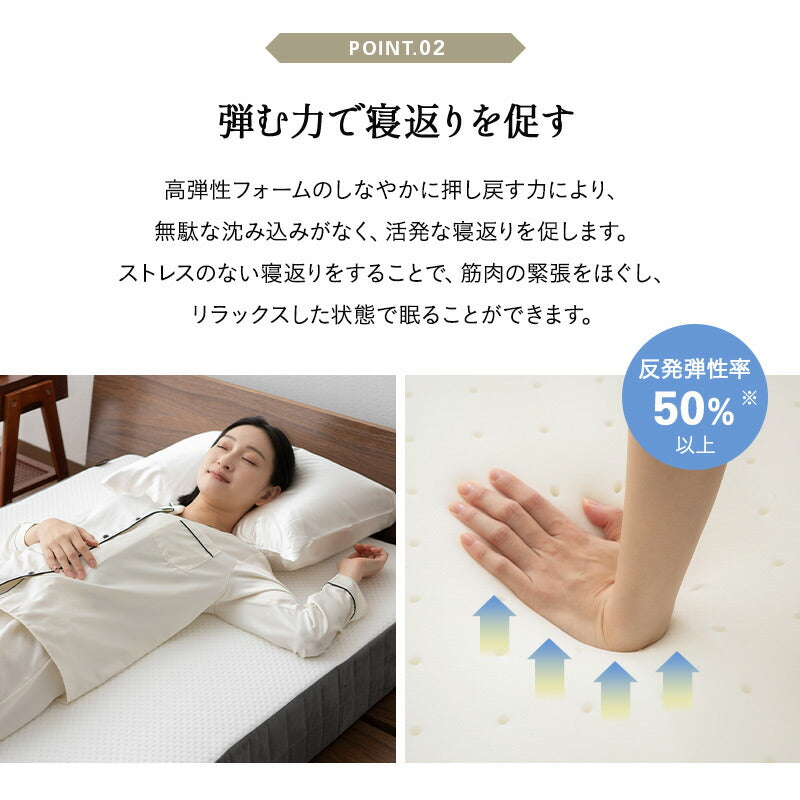 ノンコイルマットレス ウレタンマットレス 極厚 15cm 2層構造 高弾性 取っ手付き ホテルライク シングルサイズ ダブルサイズ クイーンサイズ
