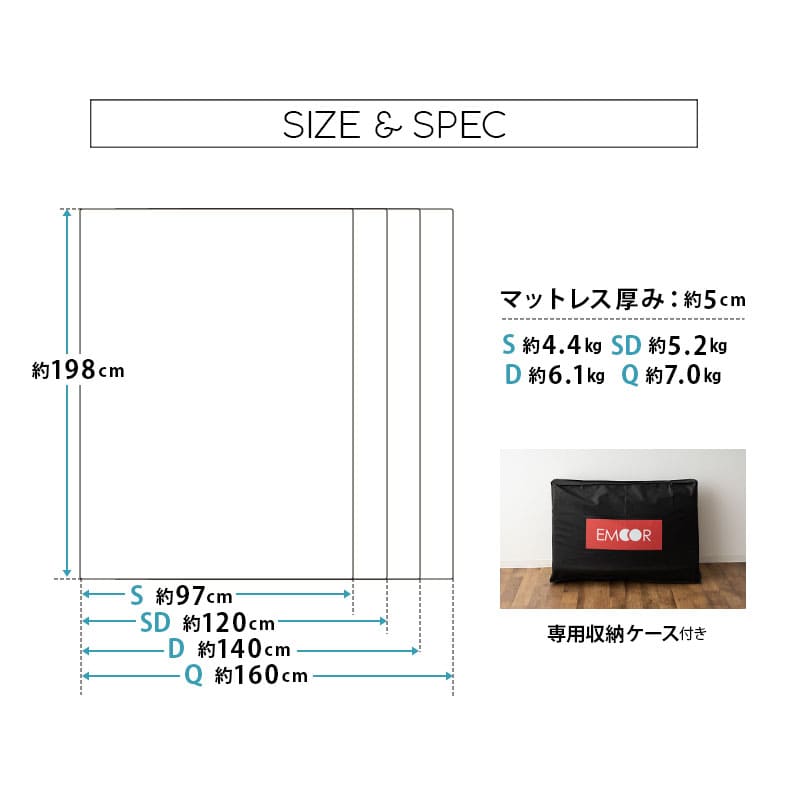 オーバーレイマットレス マットレス 収納ケース付き 消臭機能付き トッパー オーバーレイ 高反発 ウレタン かため 薄型 一枚物 2段ベッド 来客用