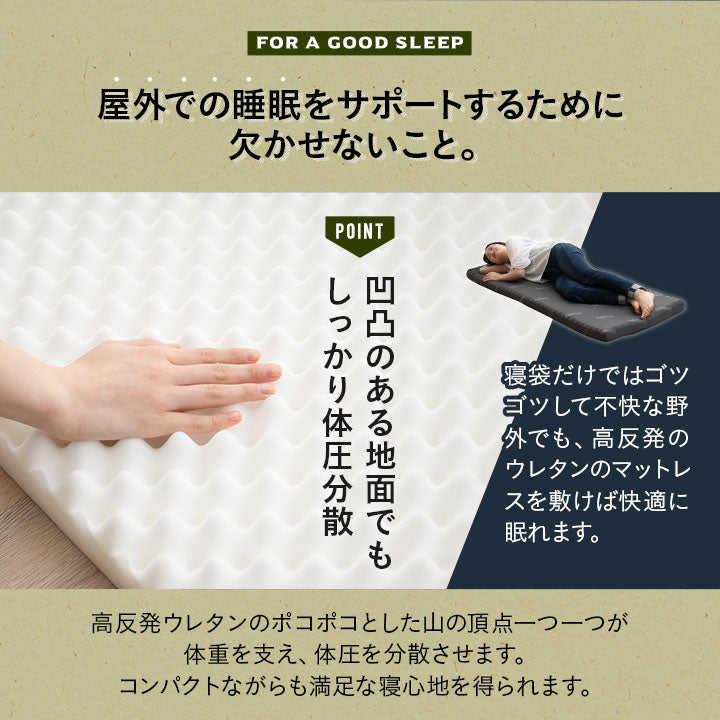 エムール コンパクト ロール マットレス 幅60cm ごろ寝 マット アウトドア 車中泊 体圧分散 折りたたみ