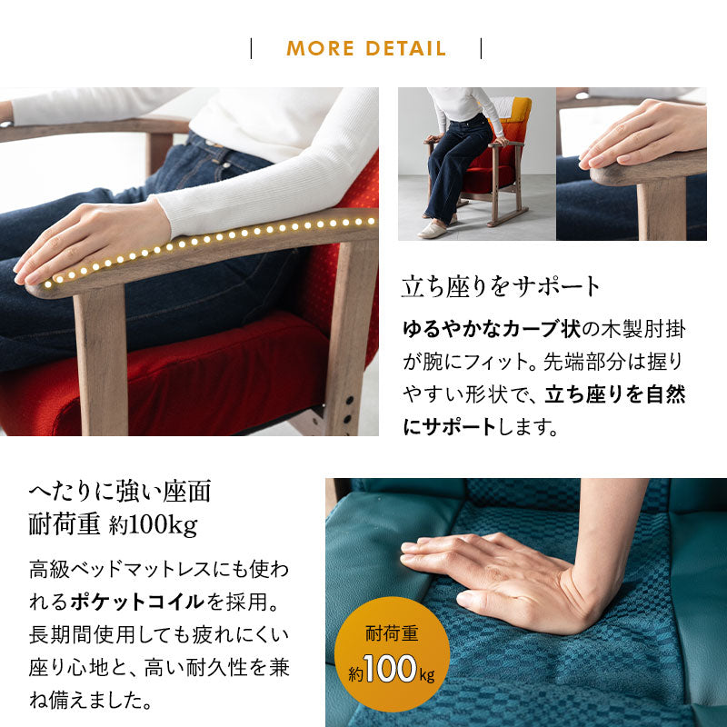 JR東日本コラボ 山形新幹線 E8系 ポケットコイル 高座椅子 普通席デザイン グリーン席デザイン 無段階リクライニング 肘付き 座面高調節可 チェア