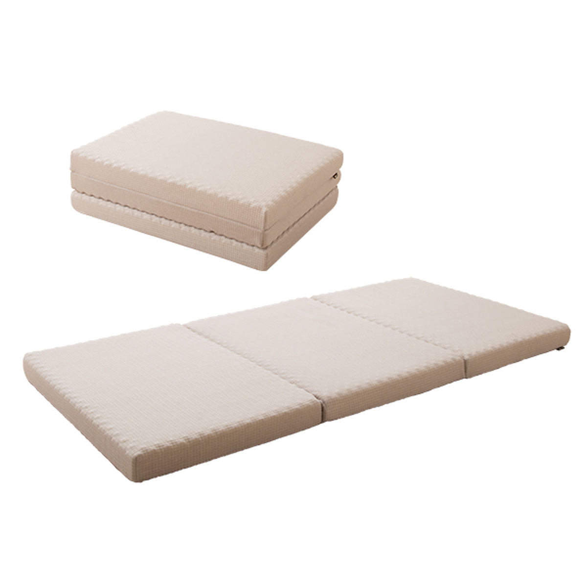 サポートマットレス 選べる4サイズ 三つ折り 折りたたみ 厚み10cm シングル セミダブル ダブル クイーン