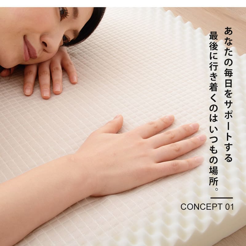 サポートマットレス 選べる4サイズ 三つ折り 折りたたみ 厚み10cm シングル セミダブル ダブル クイーン