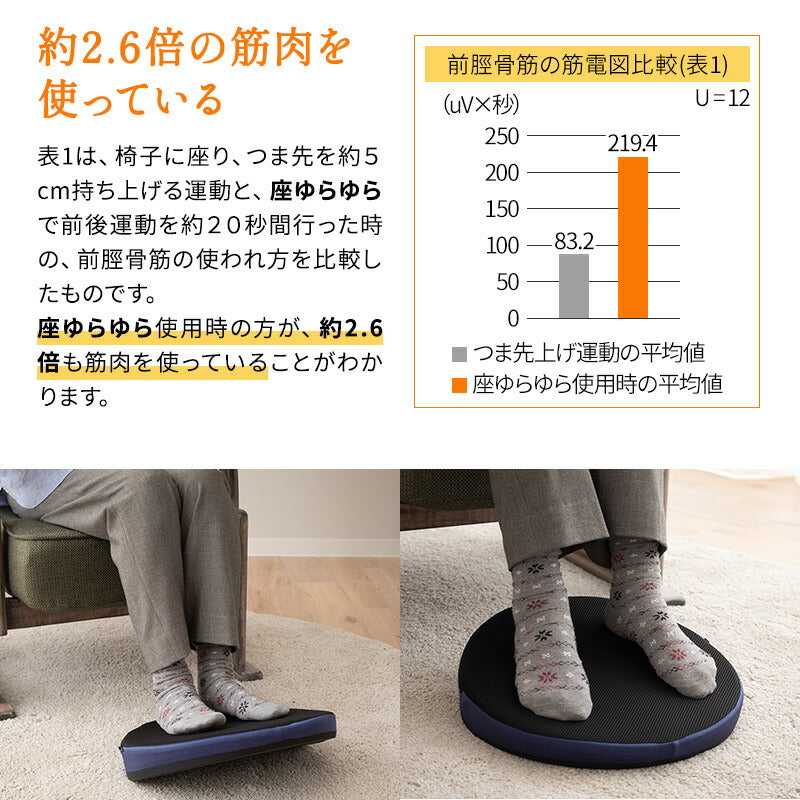 【座ゆらゆら】 バランスボード バランスディスク エクササイズマシン 健康器具 座ったまま トレーニング ストレッチ フィットネス ながら運動 ロコモ対策