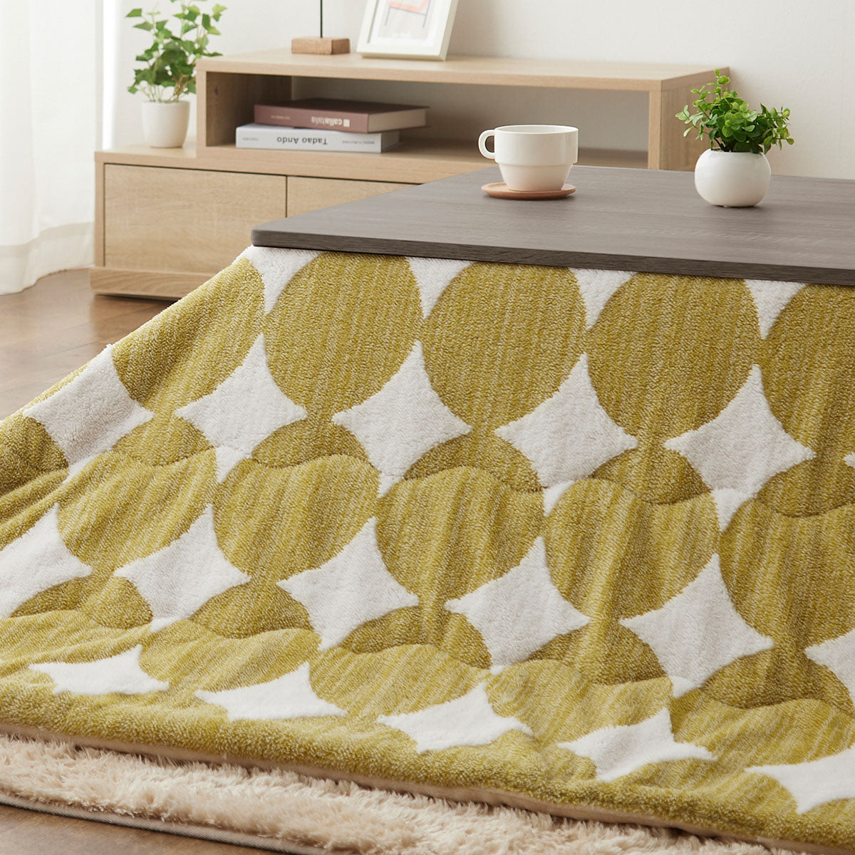 こたつテーブル+こたつ掛け布団 セット 長方形 120cm