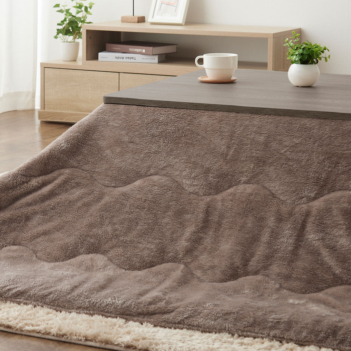 こたつテーブル+こたつ掛け布団 セット 長方形 120cm