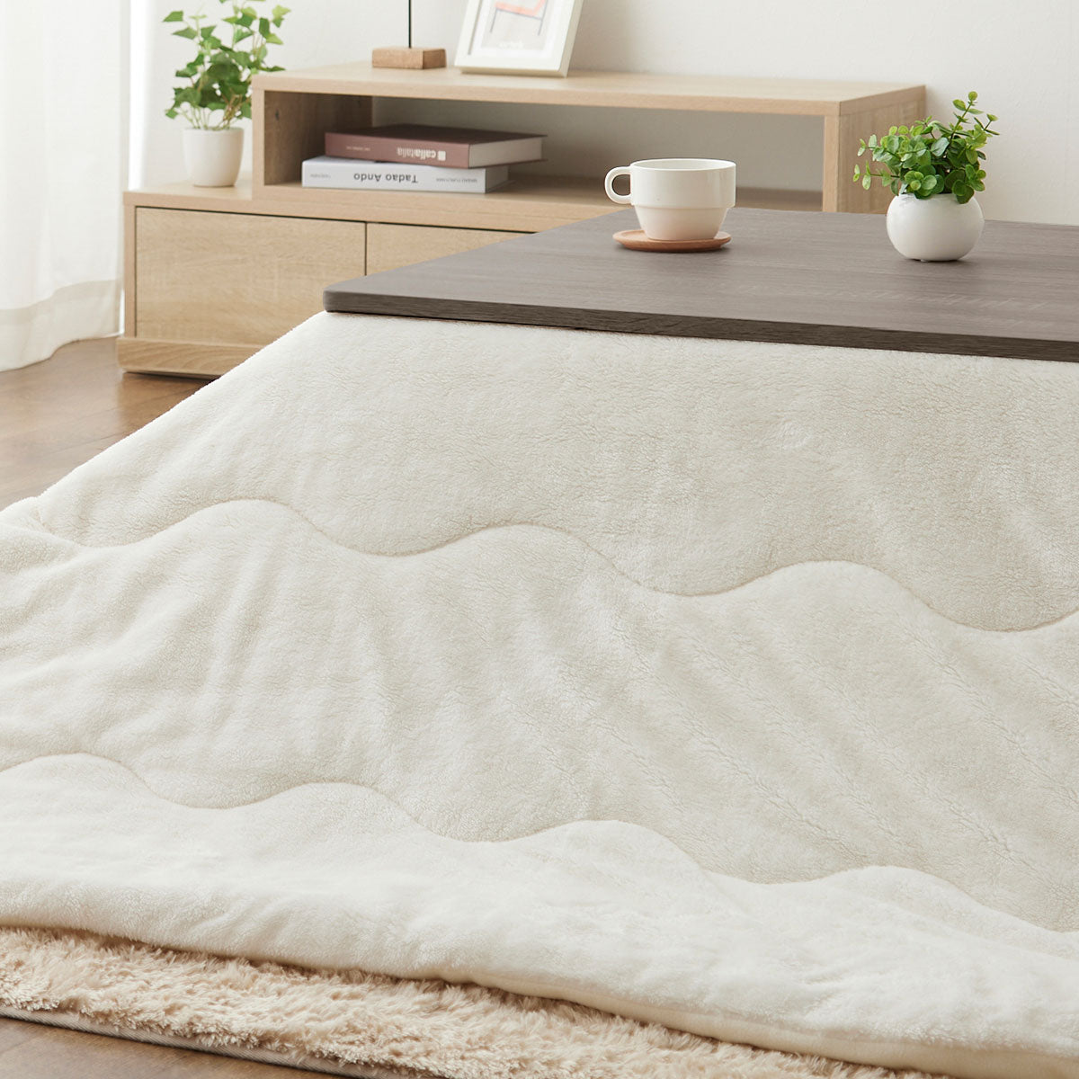 こたつテーブル+こたつ掛け布団 セット 長方形 120cm