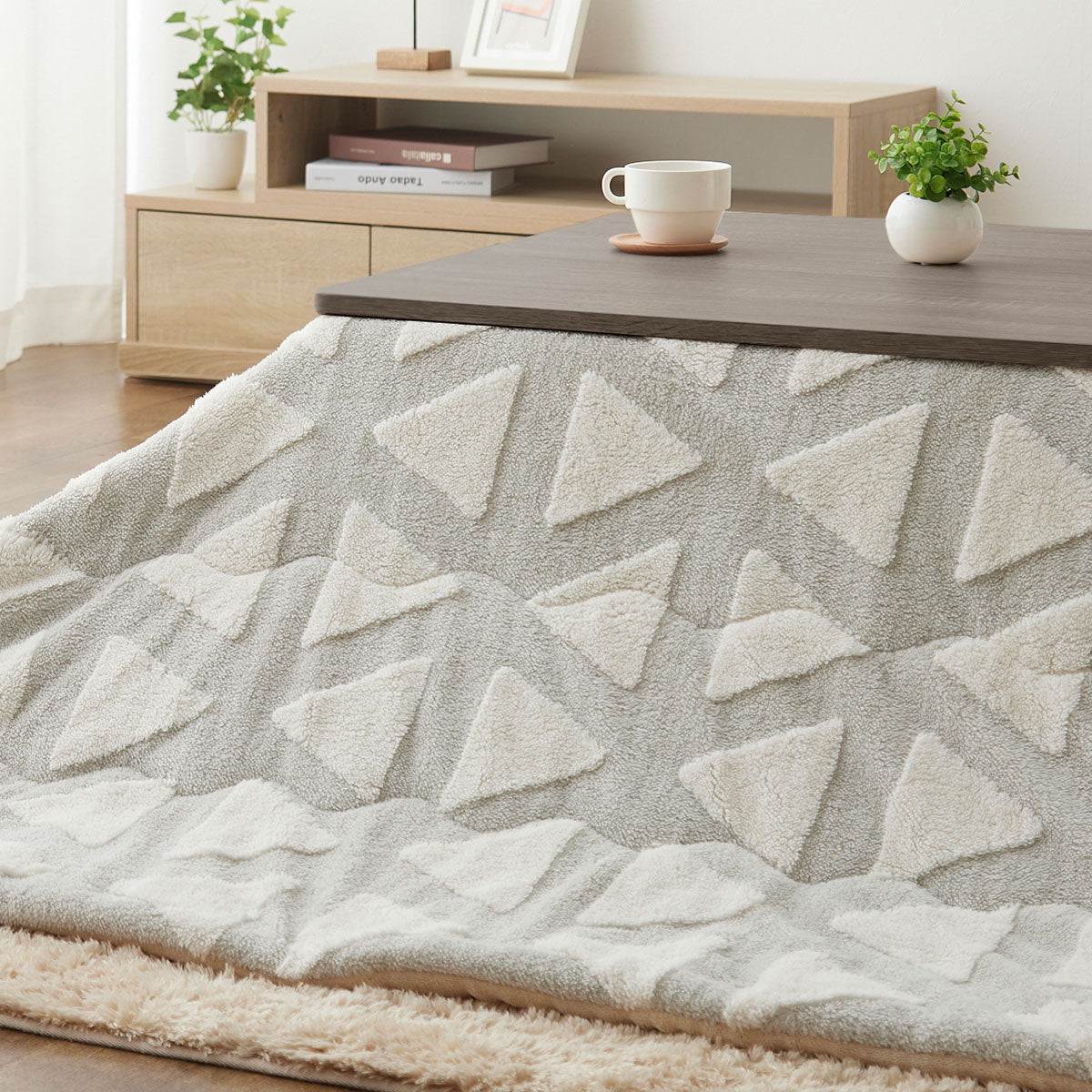 こたつテーブル+こたつ掛け布団 セット 長方形 120cm