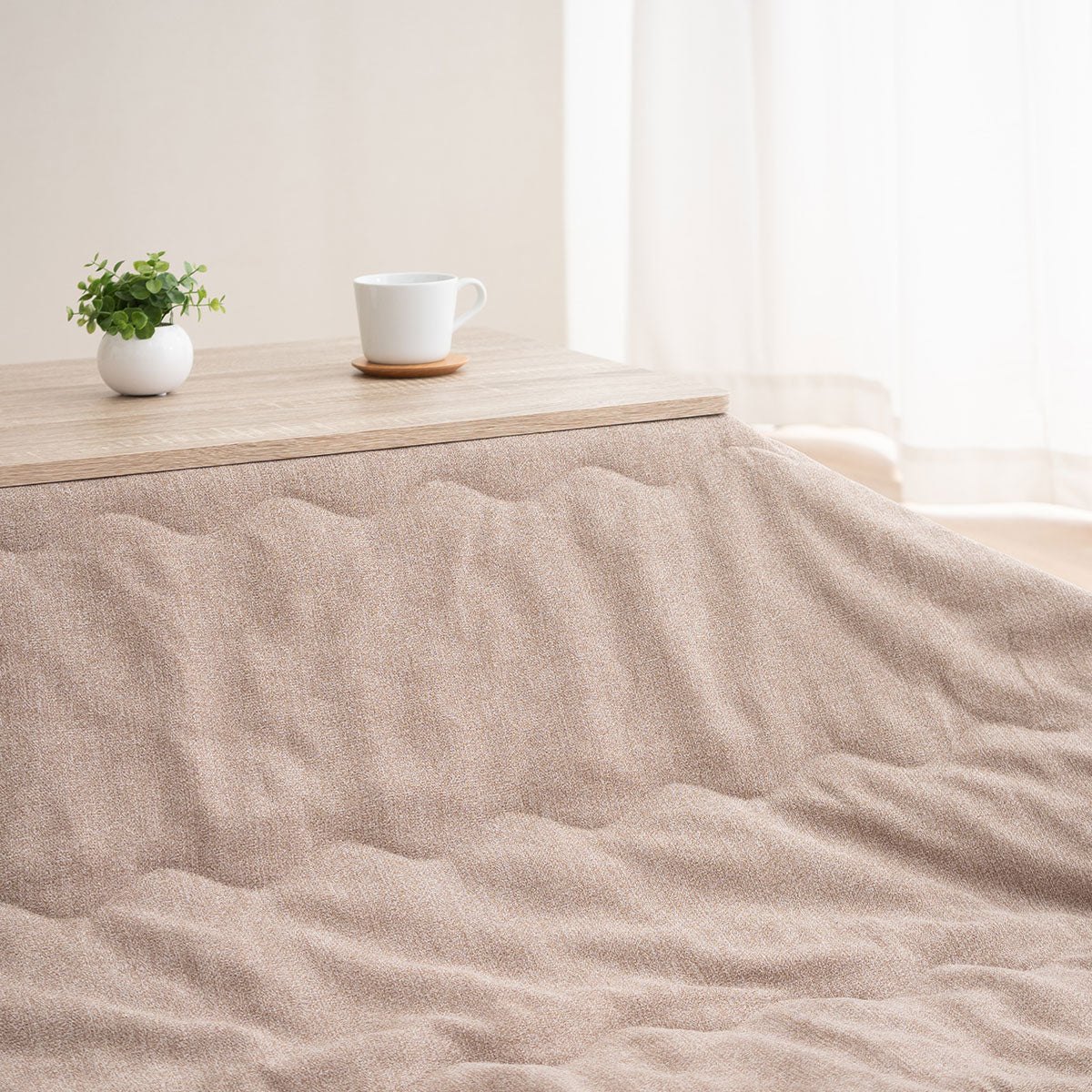 こたつテーブル+こたつ掛け布団 セット 長方形 120cm