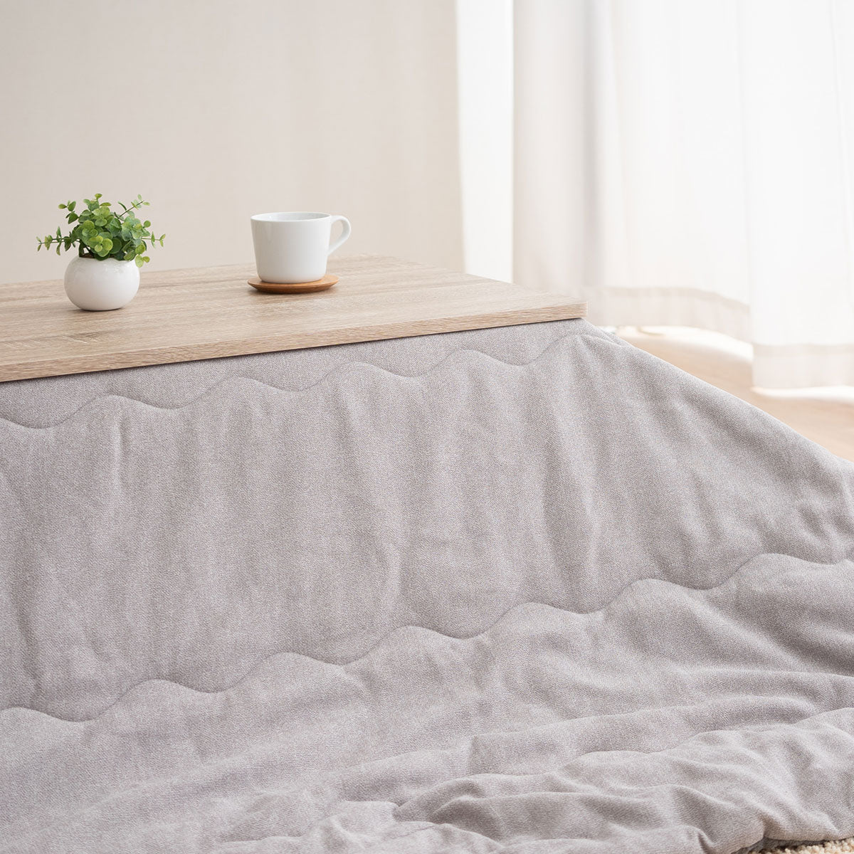 こたつテーブル+こたつ掛け布団 セット 長方形 120cm