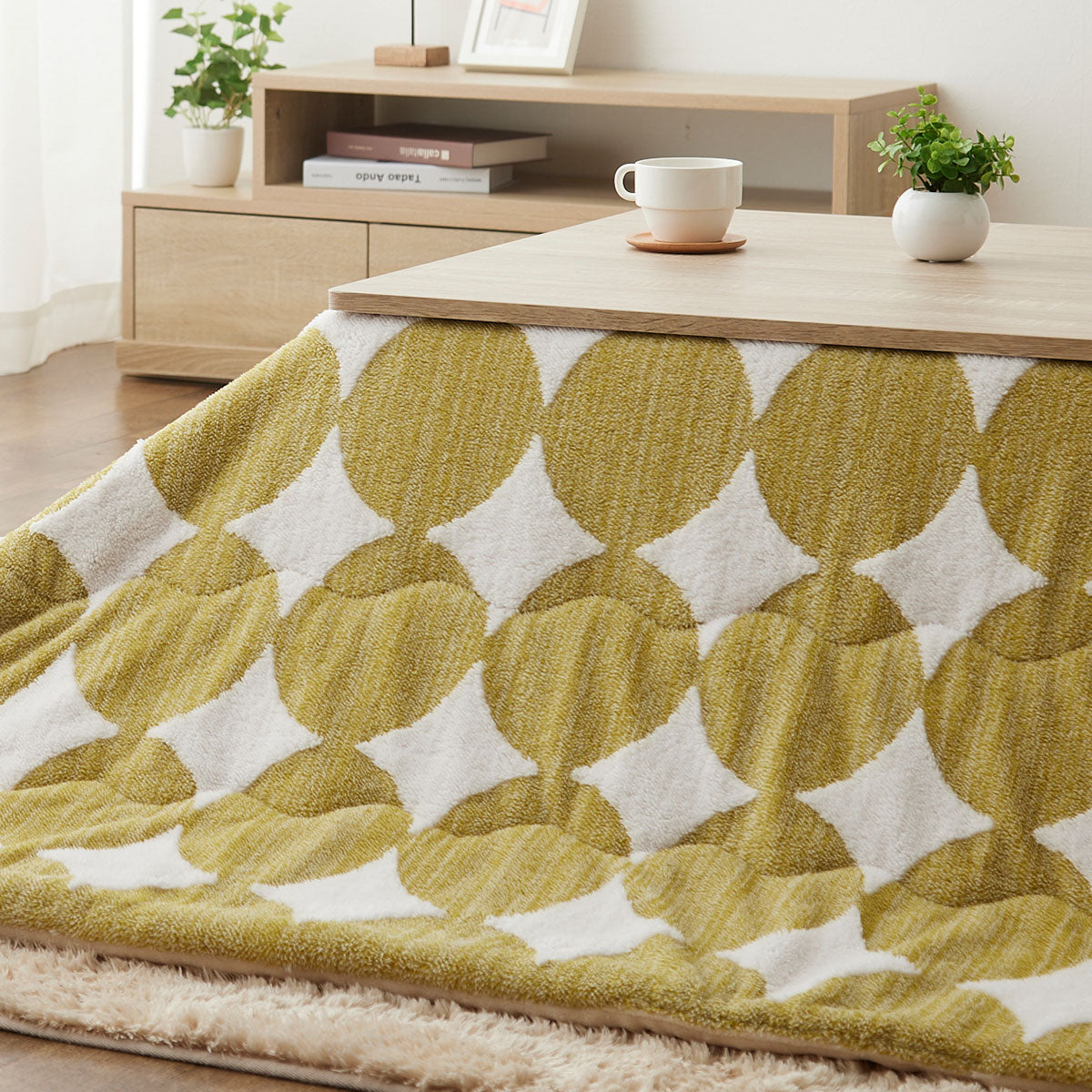 こたつテーブル+こたつ掛け布団 セット 長方形 120cm