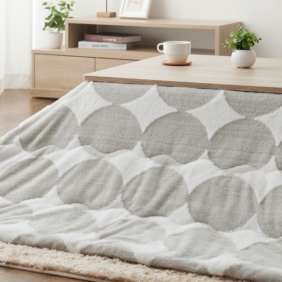 こたつテーブル+こたつ掛け布団 セット 長方形 120cm