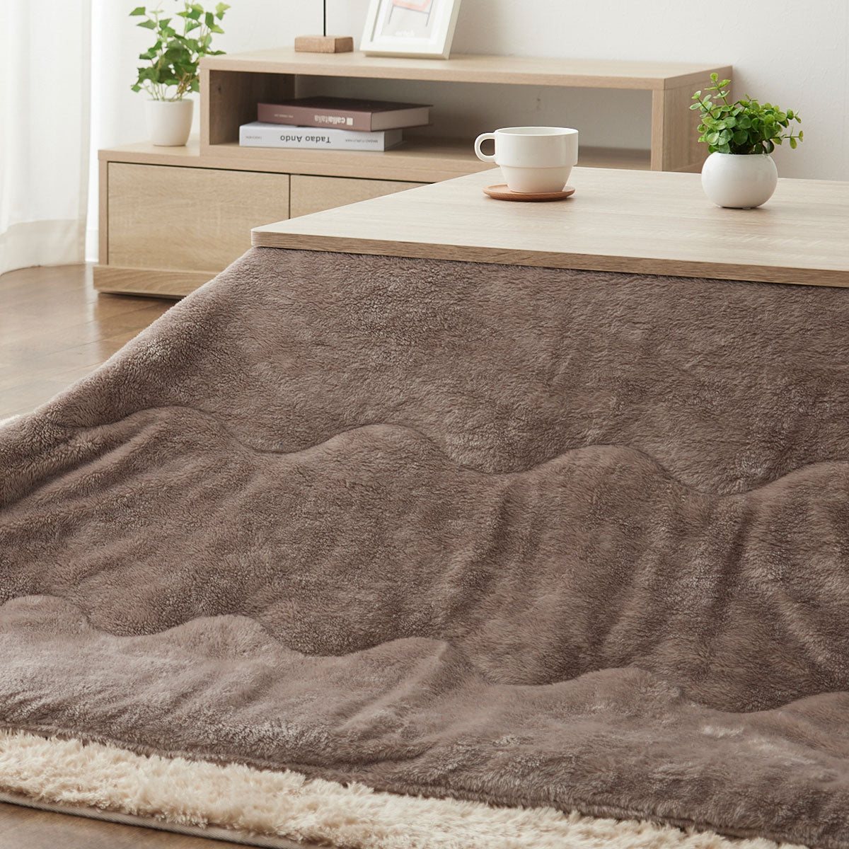 こたつテーブル+こたつ掛け布団 セット 長方形 120cm